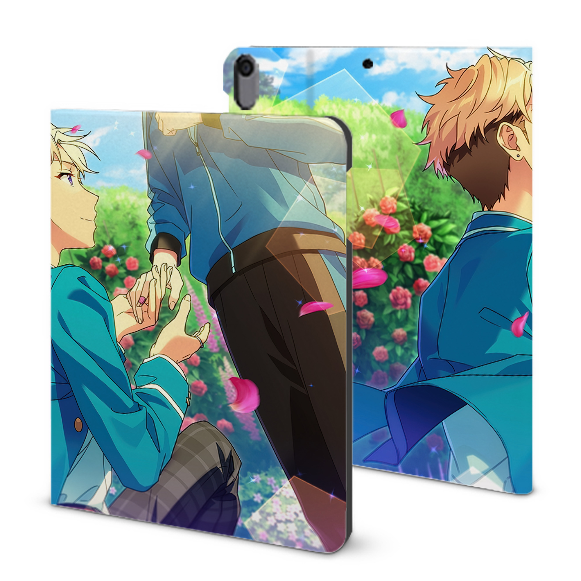 （画像用） あんさんぶるスターズ! Ensemble Stars IPad ケース ブック型 PUレザー TPU 耐衝撃 軽量 薄型 ペン収納なし 全面保護 IPad 各モデル対応